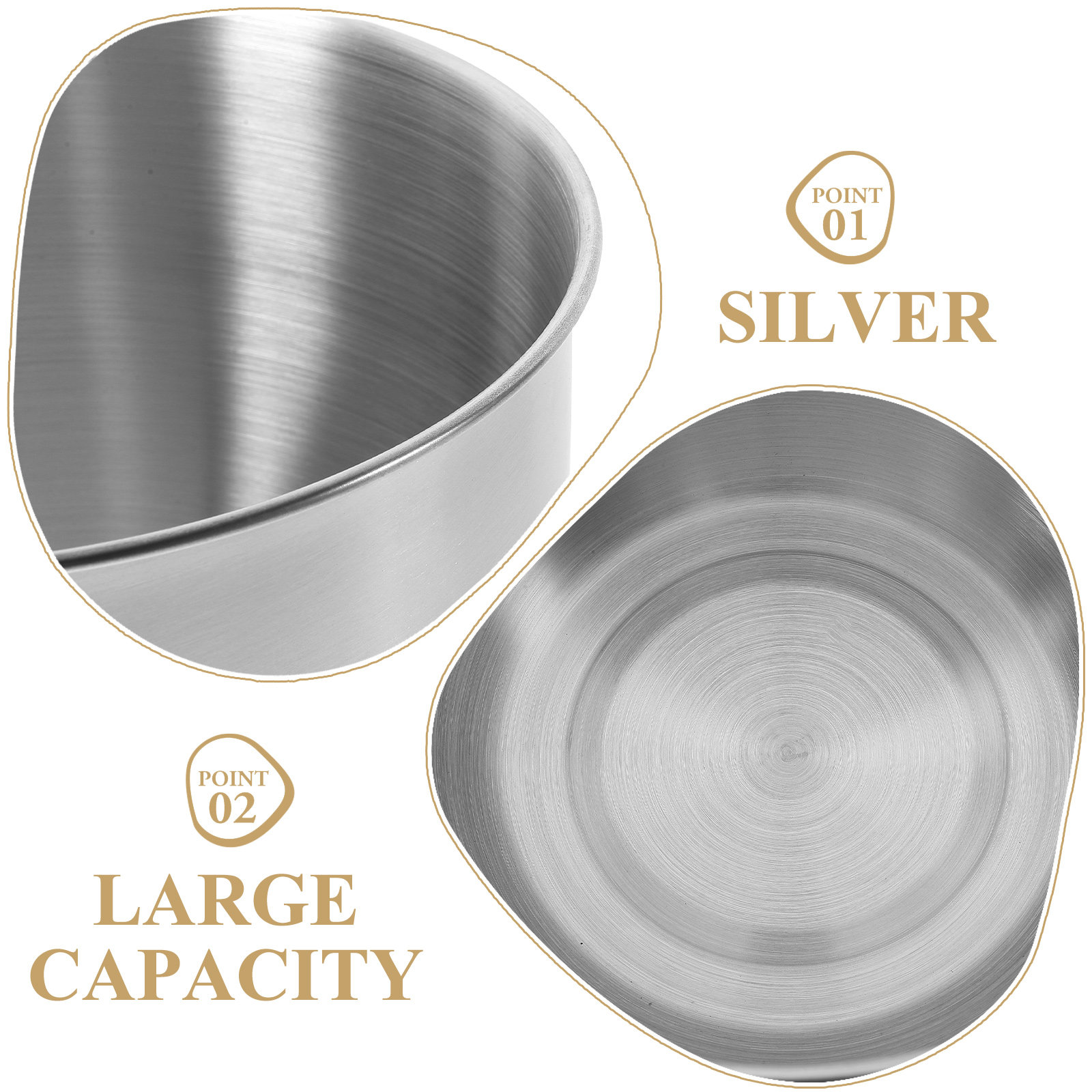 ชามผสมสแตนเลสหนา ชามโลหะหนาสำห - Food Storage Bowls บทวิจารณ์และราคา