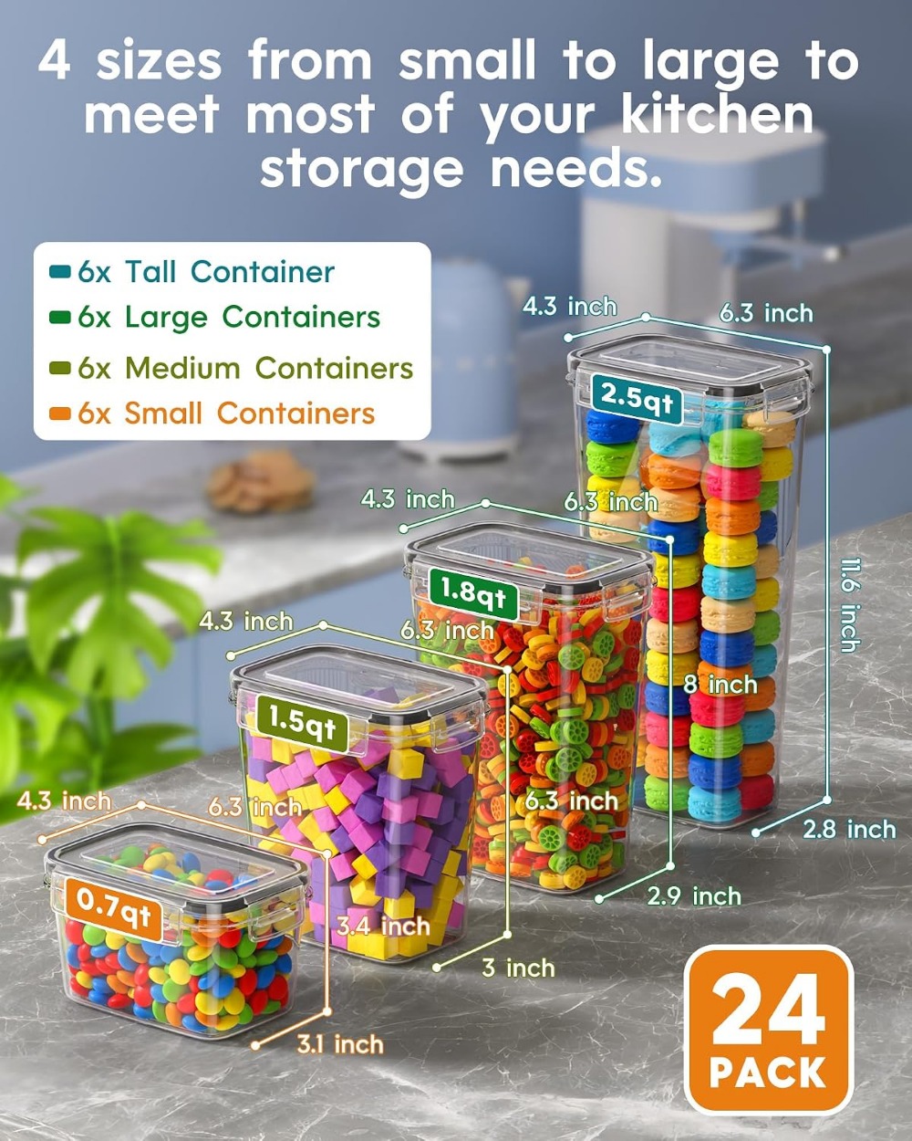 กล่องเก็บอาหารสุญญากาศ 24 ชิ้น - Food Storage Plastic บทวิจารณ์และราคา
