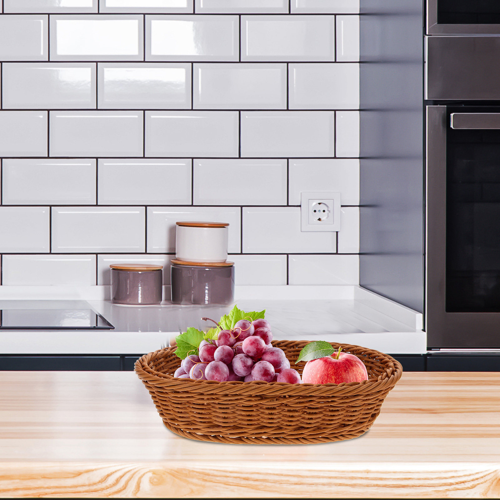 ตะกร้าผลไม้ทรงรีแบบสานจากพลาสต - Food Storage Home บทวิจารณ์และราคา