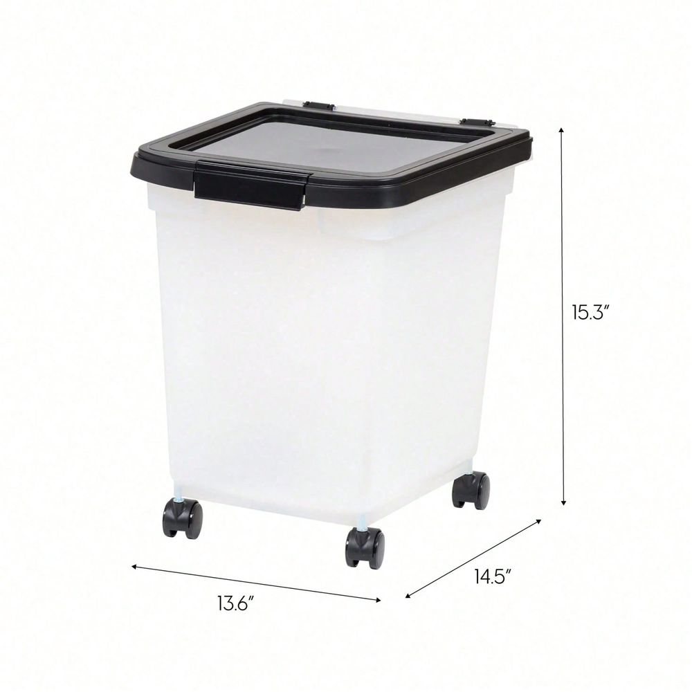 ถังเก็บของพลาสติกใสพร้อมล้อและ - Food Storage For Dog บทวิจารณ์และราคา