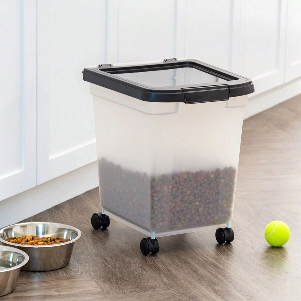 ถังเก็บของพลาสติกใสพร้อมล้อและ - Food Storage For Dog บทวิจารณ์และราคา