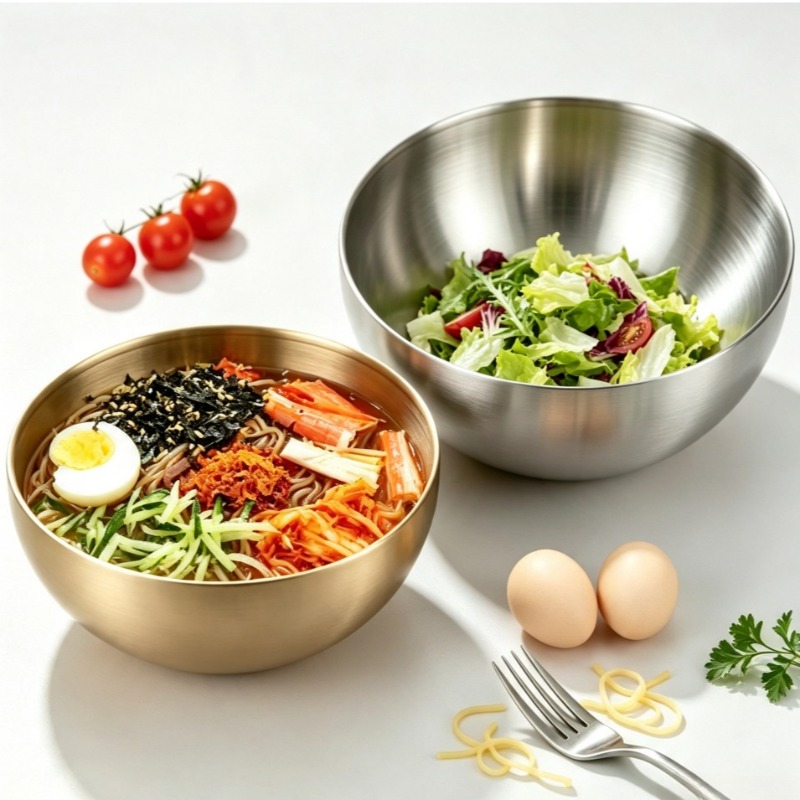 ชามผสมสแตนเลส ชามสลัดโลหะ ภาชน - Food Storage Bowls บทวิจารณ์และราคา