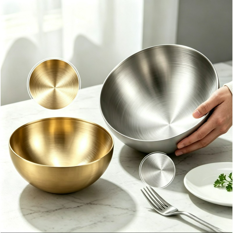 ชามผสมสแตนเลส ชามสลัดโลหะ ภาชน - Food Storage Bowls บทวิจารณ์และราคา