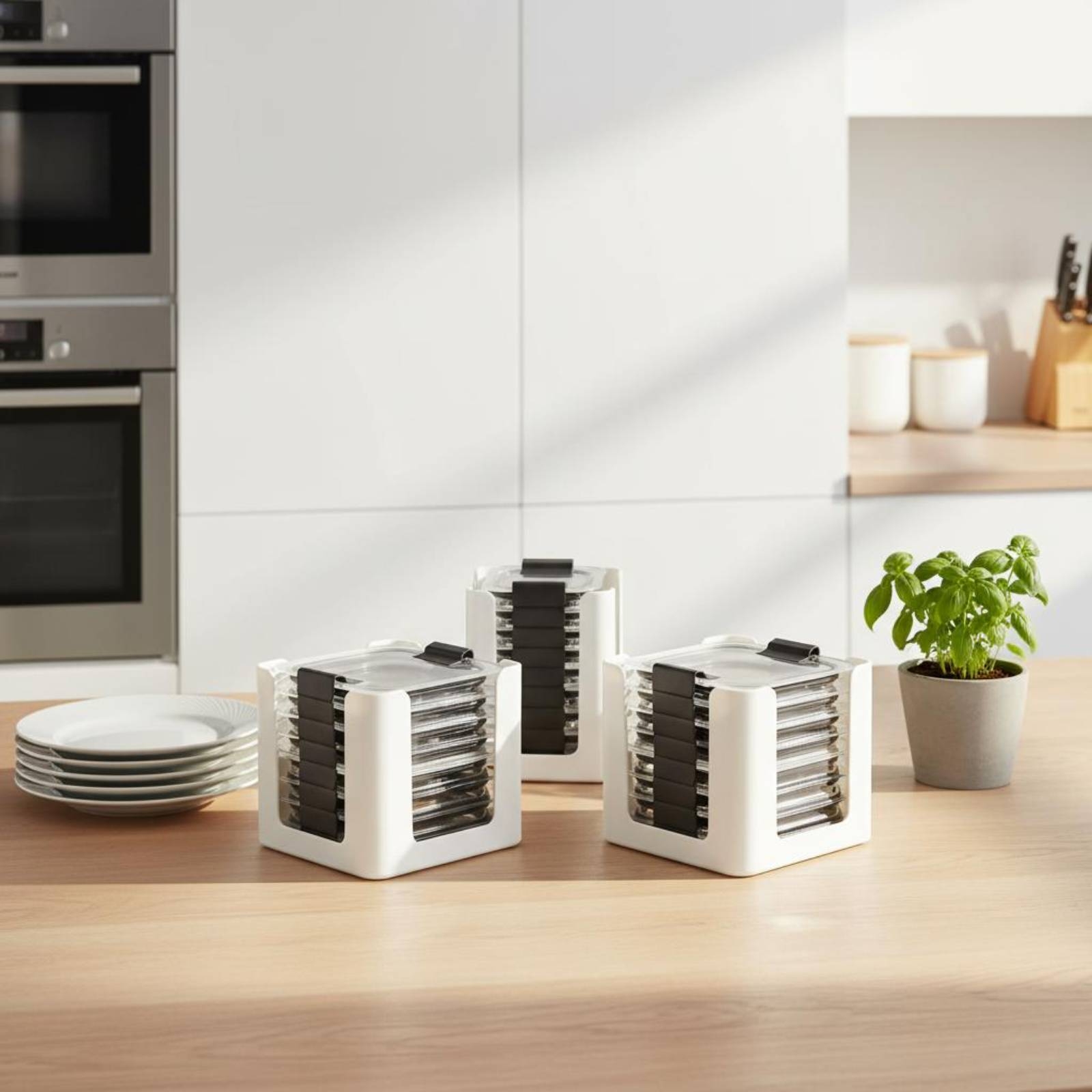 ชั้นวางฝาปิดภาชนะ 3 ชิ้น สำหรั - Food Storage And Organizer บทวิจารณ์และราคา