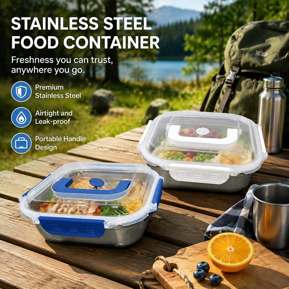 ภาชนะเก็บอาหารสแตนเลส กล่องอาห - Food Storage Not Plastic บทวิจารณ์และราคา